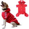 Izefia Felpe con Cappuccio per Cani 4 Gambe Tuta Vestiti per Cani Maglione Caldo Felpa in Cotone Giacca Tuta per Cane Piccolo Cane Medio Grande Cane Gatto