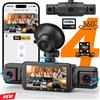 GMAIPOP Dashcam per auto 4 canali Black Box WiFi Telecamera di guida FHD 1080P Visione notturna Registrazione in loop Aggiungi kit cavo rigido accessori per auto