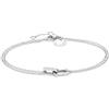 LIEBESKIND Berlin, gioielli da donna - una fantastica collezione di orecchini, collane e bracciali con fantastici dettagli in acciaio inox, 20 cm, Acciaio inossidabile, Zirconia cubica