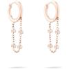 Tamaris Orecchini da donna, impermeabili, in acciaio inox, 2,5 cm, Acciaio inossidabile, vetro