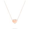 Echtzeit Collana con ciondolo a forma di cuore in acciaio inox, lunghezza 45 cm, 45 cm, Acciaio inossidabile placcato oro rosa 14 carati, Nessuna pietra preziosa