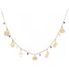 WearTravelers Collana con Ciondoli tema Viaggio in Argento 925 con Valigia, Mondo e Aereo - Idea Regalo per Donna Viaggiatrice - Prodotto Made in Italy - Modello Lhasa (Oro)