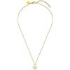 Purelei Ehā Lau - Collana con ciondolo a forma di quadrifoglio e zirconi, impermeabile e regolabile, in acciaio inox, placcato oro 14 carati, placcato oro rosa 18 carati o argento, Länge: 40-44 cm