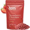 BAM Gocce di Cioccolato alla Fragola 250g - Cioccolato Bianco Aromatizzato a Fusione Rapida per Dolci, Creme e Ganache - Senza Glutine, Ideale per Pasticceria Professionale