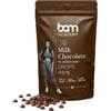 BAM Gocce di Cioccolato al Latte Senza Zucchero Aggiunto - Scaglie di Cioccolato per Copertura, Dolci, Cucinare - 250 g