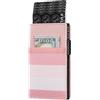 VULKIT Porta Carte di Credito Uomo & Donna RFID Porta Tessere Uomo Porta Carte di Credito Schermato Chiusura Magnetica, Righe Rosa