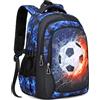 Kimwadalh Zaino Calcio Ragazzi Zaini Cartella del Ragazzo Borsa Scuola Medie Elementare Bambino Zaini Ragazzo Zainetti per Bambini Backpack for Boy