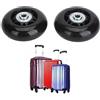 Tissting 2 Pezzi Ruote di Ricambio per Valigie 64 x 24mm Universali Gomma Ruote per Trolley Doppio Cuscinetto Rotelle per Sostituzione Bagagli per Trolley Carrello Borsa da Viaggio