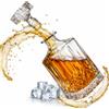Krollmann Caraffa da whisky 1 litro di caraffa in vetro effetto bottiglia di cristallo Caraffa per whisky da servire e come regalo perfetto decanter per il bar di casa per travasare alcol e bevande