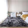 YNNHUDEEP Tappeto Salotto Moderno Shaggy,Tappeto a Pelo Lungo,lavabile, antiscivolo, morbido, per soggiorno, camera da letto, cameretta dei bambini, 120 x 160 cm (grigio scuro)