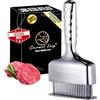 Gourmet Easy Inteneritore per carne in acciaio inox | Manico extra lungo, monoblocco e stabile | Steaker con lame ultra affilate, antiruggine e lavabile in lavastoviglie | 5 anni di garanzia sostitutiva