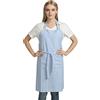 Jennice House 100% puro cotone grembiuli da cucina Chef bavaglino a quadretti vintage grembiuli con tasche in formato grande da Jennice House Blue