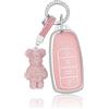 OFF WE GO Guscio Custodia Chiavi Cover Chiave per Chery Omoda C5 Tiggo 8 Plus 7 Pro Tiggo 8 Pro Arrizo 5 Coprichiave con Portachiavi Macchina Telecomando Auto, Rosa