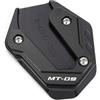 LLIDFONK Per Yamaha MT09 SP MT 09 MT-09 2015-2024 2025 accessori moto in alluminio supporto laterale piastra di ingrandimento (nero)