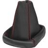 L & P Car Design Cuffia cambio compatibile con Ford Modeo MK4 2007-2014 - nero rosso - vera pelle - leva cambio manuale - (A0014-1)