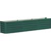 Outsunny Letto per Orto a Fondo Aperto con Bordi Arrotondati in Acciaio Zincato, 240x40x45 cm, Verde