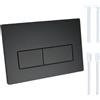 ALKNOT - Piastra di comando per WC con piastra di azionamento, cassetta di ricambio compatibile con Geberit Sigma01 UP300 & 320 piastra di azionamento (nero)