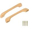 QUARKZMAN 5pz non Finiti Maniglie per Cassetti in Legno Set 128mm/5,04 Foro Spaziatura Manopole Armadi Cucina Maniglia per Mobili Comò Colore Legno