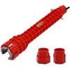 DAVIDJAMESCLARKE 1 Pezzi Chiave Rubinetto Lavandino 8 in 1, Rosso Chiave Multifunzione,lnstallazione rubinetti e lavelli,Strumento installazione rubinetto,Chiave Bussola,per Rubinetto,bagno
