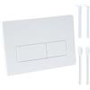 ALKNOT - Piastra di comando per WC con piastra di azionamento, cassetta di ricambio compatibile con Geberit Sigma01 UP300 & 320 piastra di azionamento (bianco)