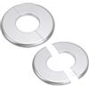 PATIKIL Flangia Divisa a Parete 1,73 (44mm), 2Pz ABS Piastra Protezione Autoadesiva Rotonda Fibbie Copritubo Acqua per Cucina Bagno Braccio Tubo Rubinetto Decorazione, Argento