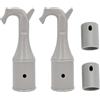 JINJUMEI 2 Set di ganci per aprifinestra, con base antiscivolo, gancio universale a forma di cigno Diseño en Gris Práctico Per Finestre Porte Della Soffitta Lucernari Armadi