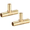 SOURCING MAP Raccord Cannelé Tube Laiton Barbelé Connecteur 8mm Barbelé