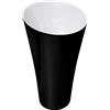 doporro Lavabo a Colonna Per Bagno Lavabo Freestanding da Terra Lavandino Monoblocco a Pavimento in Marmo Resina 51x51x90 cm Bianco e Nero, Lavabo Autoportante Senza Foro Rubinetto Colossum33