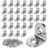 Youery 20X20mm Squadrette Angolari 30 Pezzi 90 Gradi Staffe Angolo Retto Staffe Supporti Angolari In Acciaio Inox Squadrette Vitiper per Mobili,Sedie,Travi in Legno