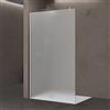 doporro Parete Doccia Walk In 140x200 cm, Box Doccia in Vetro Temperato Satinato 10 mm Anticalcare, con Barra Stabilizzatrice e Profilo Cromato - Bremen02VS