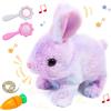 KOIROI Peluche Elettrico Coniglio Giocattoli, Giocattolo Coniglietto Saltando, Giocattolo Interattivo per Coniglio, Coniglio Peluche Interattivo per Bambini, Peluche Coniglietto Giocattolo per Pasqua