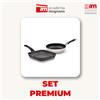 Set padella chef 24 cm + bistecchiera Supergrill quadra 24x24 cm