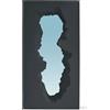 Gufram Broken Mirror Almost Black Specchio con cornice