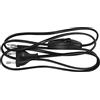 Gefom Cavo con interruttore, 2 m, 2 x 0,75 mm², colore: nero