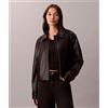 Calvin Klein Jeans Giubbotto stile motociclista in ecopelle Nero Donna