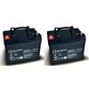 Quality Batteries Batteria di ricambio per Ortopedia Cityliner 3/4 2 pezzi Q-Batteries 12LCP - 36 12V 36Ah Tipo di ciclo