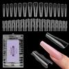 TOROKOM 240 PCS Forme Unghie Sandwich Dual, Stampi per Estensioni Rapide, Senza Forme di Carta, 15 Misure Riutilizzabili in Plastica per Builder Gel & Polygel (Trapezi)