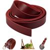 TESSTSY Striscia di Cuoio 2 cm X 2 m, Cuoio per Cinture, Piatto Cordino in Vera Pelle, Cordoncino Pelle Tagliabili, Piatte in Pelle per Guinzagli per Animali Domestici, Cinture Intrecciate e Altro Ancora