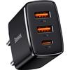 BASEUS Caricabatterie BASEUS 2xUSB-A, USB-C