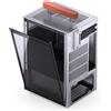 JONSBO Case Jonsbo T6 Mini-Tower, Mini-ITX, Tempered Glass, Argento/Legno