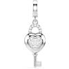 SWAROVSKI CHARM IDYLLIA, CUORE CON CHIAVE ARGENTO