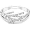 SWAROVSKI BRACCIALE RIGIDO MATRIX TAGLIO MISTO, BIANCO, PLACCATO RODIO S - 16 cm
