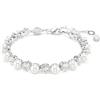 SWAROVSKI BRACCIALE TENNIS MATRIX CRYSRAL PEARL PLACCATO RODIO