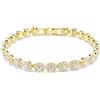 SWAROVSKI BRACCIALE UNA ANGELIC, TAGLIO ROUND, PICCOLO PLACCATO COLOR ORO