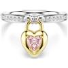 SWAROVSKI ANELLO IDYLLIA CUORE ROSA MIX DI FINITURE 52