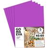 m-office Fogli di Gomma Eva Colorata, Gomma Crepla per Scrapbooking, Scuola, Cartoncini Creativi, Lavoretti, Torte Scenografiche, Scuola o Progetti Artistici 40x60cm (Lilla, 5 uds)