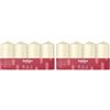 Bolsius - Set di 8 candele a colonna lisce - Avorio - 100 x 48 mm - Candele decorative - Lunga durata - Non profumate - Con cera vegetale naturale - Senza olio di palma