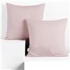 DecoKing Set di 2 federe 50 x 50 * 2 cm, jersey 100% cotone pettinato, chiusura a cerniera Lilla Amber