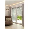 Khome K-home Klemmfix - Tapparella Avvolgibile, Tenda a Rullo Doppia, 65 x 150 cm, Colore: Grigio Pietra