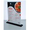 Tecnostyl Porta avvisi bifacciale formato A4 con base in legno Tecnostyl orizzontale PB104/VLC - F07610